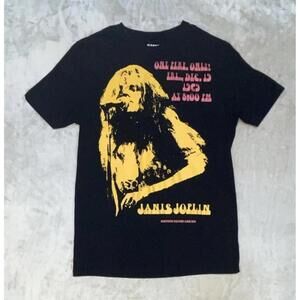 Old Navy Janis Joplin Shirt Mens XS Madison Square Garden Reprint Black T-Shirt